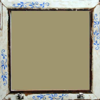 Stenciled Screen Mirror